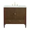 James Martin Vanities 36'' Vanity, Mid Century Walnut w/ 3 CM Ethereal Noctis Quartz Top 485-V36-WLT-3ENC - alternate 1